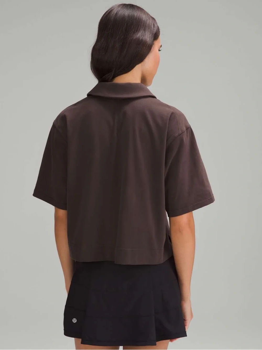 Lululemon Heavyweight Brown Cotton Short-Sleeve Polo Shirt